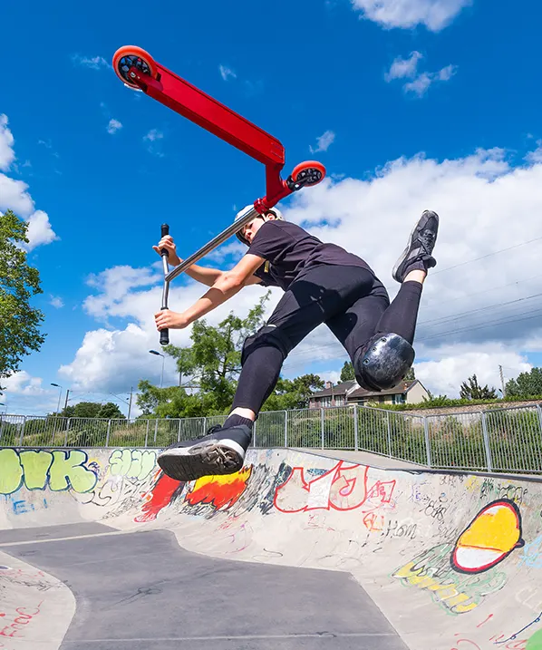 Riders et fans de trottinette freestyle